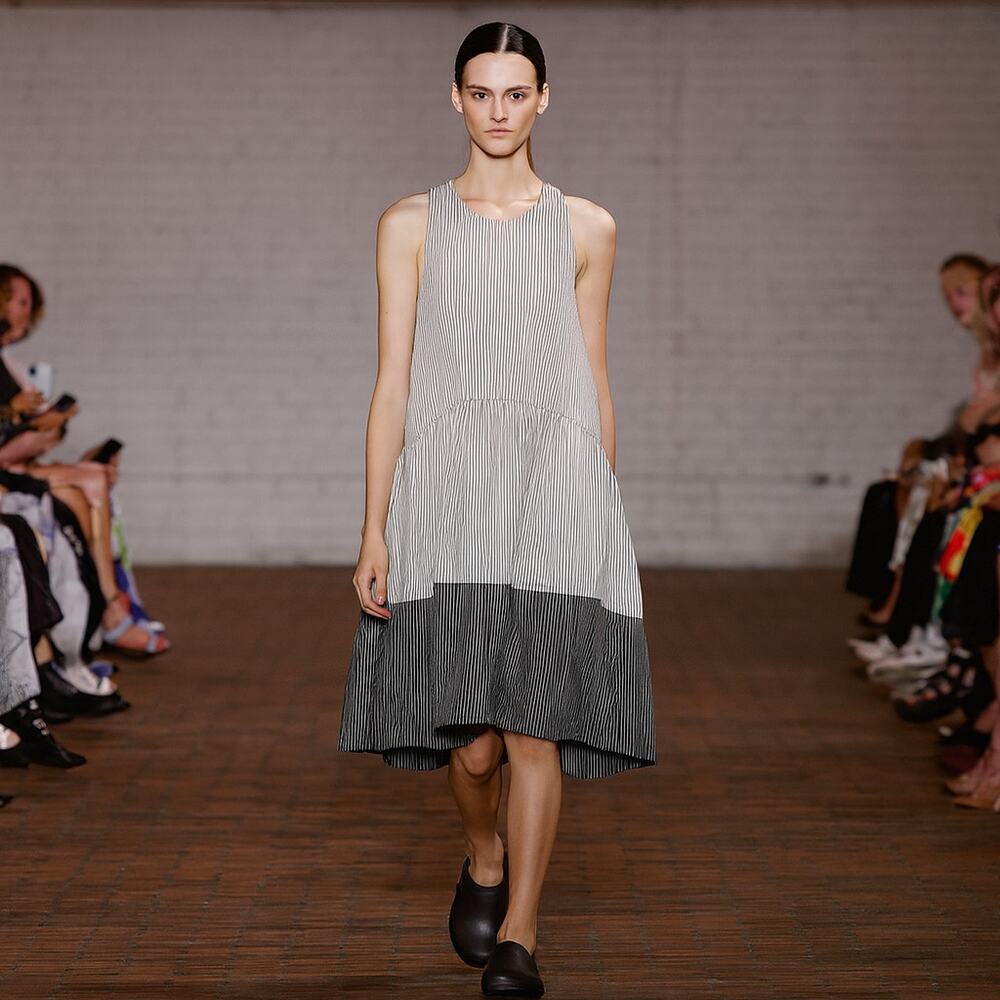 HENRIK VIBSKIV Women's Going on Stripe Dress Linen Viscoze SS16